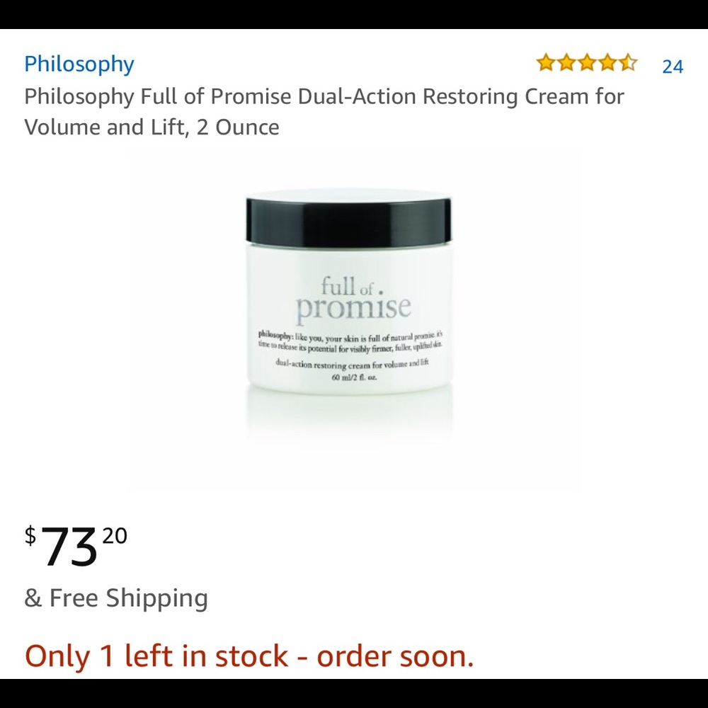 4 Oz Philosophy Full of Promise Dual Action